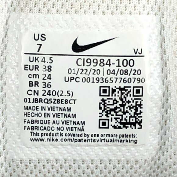 Nike Women's Size 7 Downshifter 10 White Silver Running Sneakers CI9984-100 - Picture 12 of 13